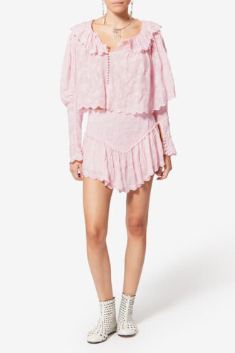 Zelly Frilly Floral bomulds- og silketop