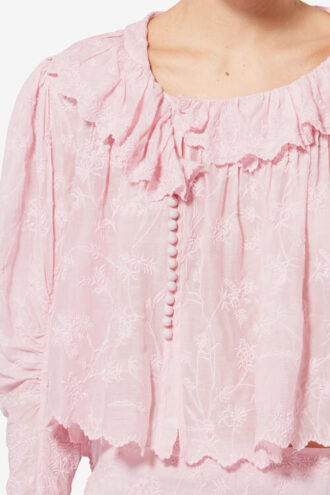 Zelly Frilly Floral bomulds- og silketop