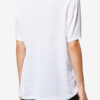 Zewel Ensfarvet linned-T-shirt med logo Zewel Ensfarvet linned-T-shirt med logo