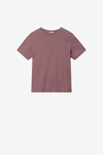 Zewel stribet T-shirt i bomuld og hør
