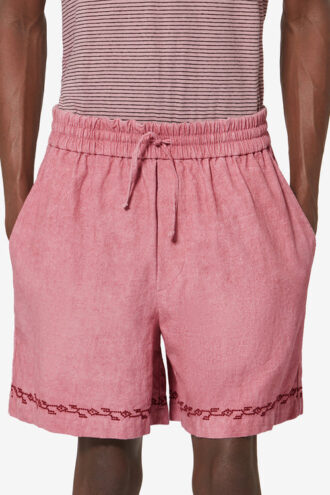 Zilan broderede bomuldsgaze-shorts