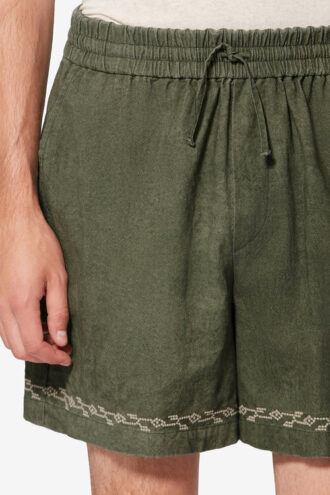 Zilan broderede bomuldsgaze-shorts