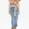 Zilia kort bomulds-T-shirt med akvarelprint