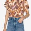 Zilia kort bomulds-T-shirt med akvarelprint