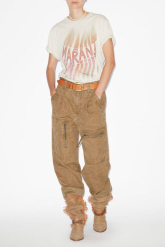 Zoeline bomulds-T-shirt med logo
