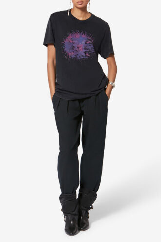 Zoeline bomulds-T-shirt med print
