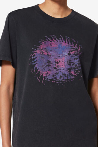 Zoeline bomulds-T-shirt med print