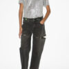 Zoeline Metallic Jersey T-shirt med logoer