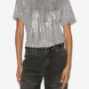 Zoeline Metallic Jersey T-shirt med logoer